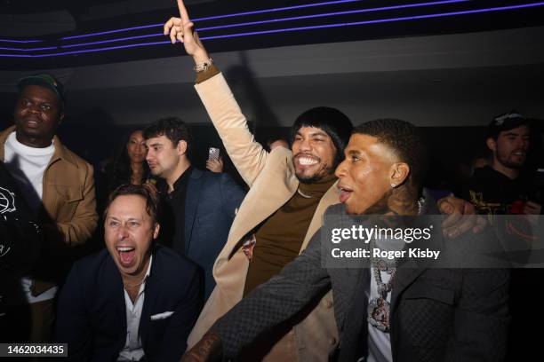 Anderson .Paak and NLE Choppa attend the Warner Music Group Pre-Grammy Party at Hollywood Athletic Club on February 02, 2023 in Hollywood, California.