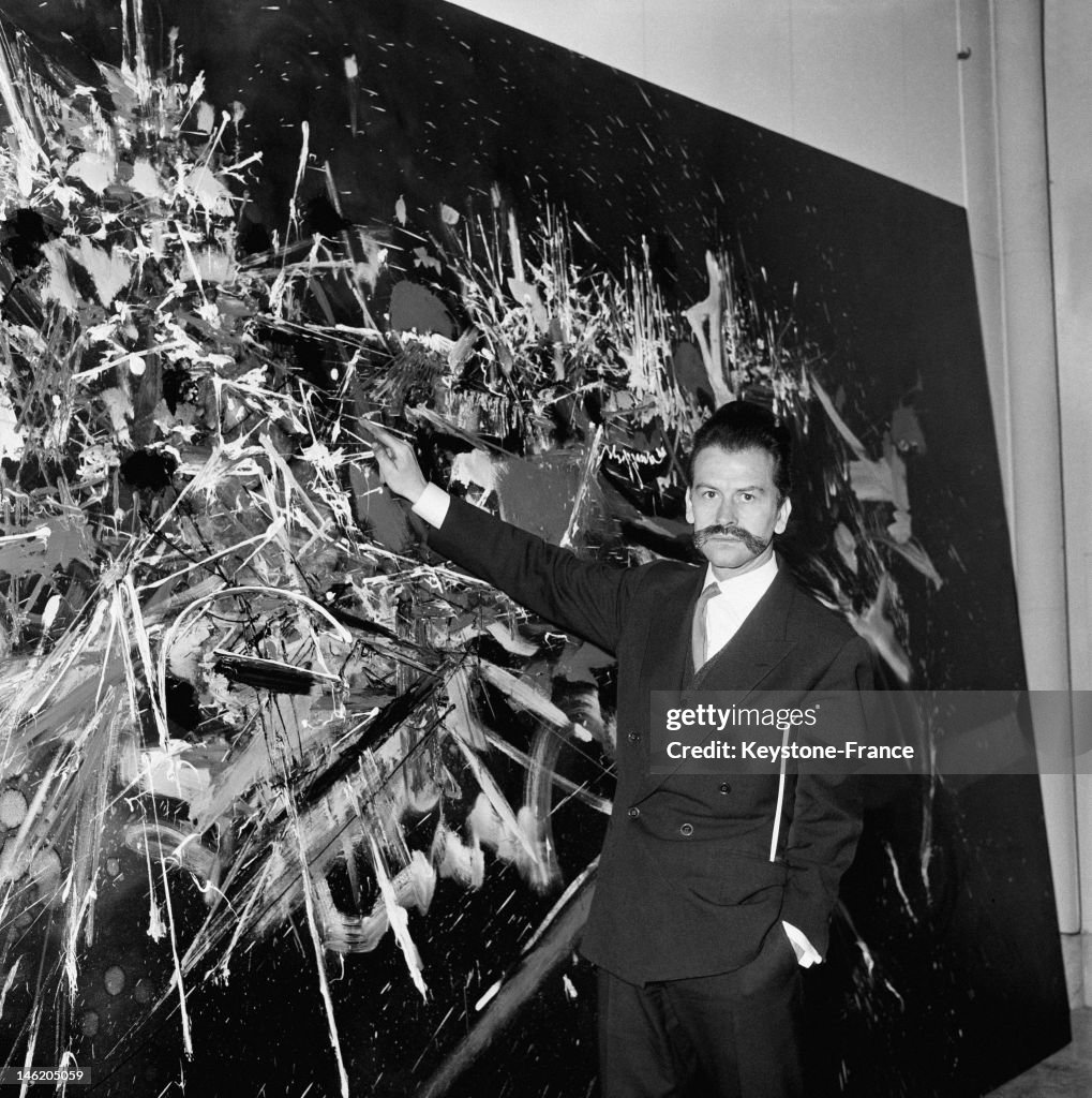 Painter Georges Mathieu presents his new exhibition at Musee d'Art ...