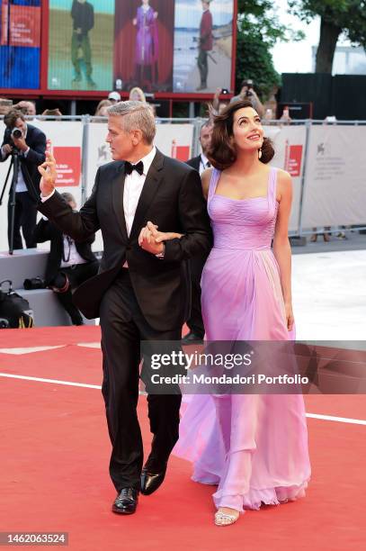 American actor George Clooney and his wife Amal Clooney during the Suburbicon premiere on the occasion of the 74th Venice Film Festival. Venice ,...