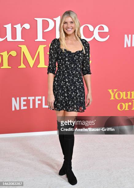 Amanda Kloots attends the World Premiere of Netflix's "Your Place Or Mine" at Regency Village Theatre on February 02, 2023 in Los Angeles, California.