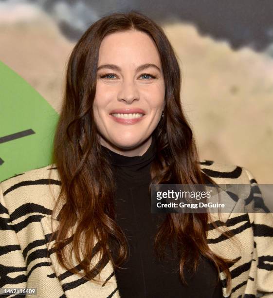 Liv Tyler attends the Stella McCartney X Adidas Party at Henson Recording Studio on February 02, 2023 in Los Angeles, California.