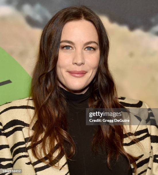 Liv Tyler attends the Stella McCartney X Adidas Party at Henson Recording Studio on February 02, 2023 in Los Angeles, California.