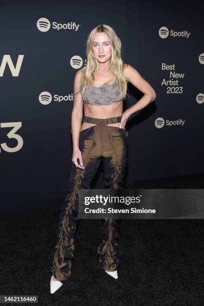 Ingrid Andress attends the 2023 Spotify Best New Artist Party at Pacific Design Center on February 02, 2023 in West Hollywood, California.