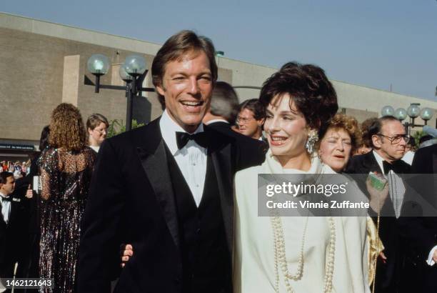 Richard Chamberlain and Geraldine Chaplin attend 37th Annual Primetime Emmy Awards at the Pasadena Civic Auditorium in Pasadena, California, United...