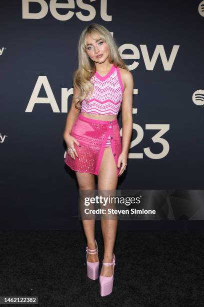 Sabrina Carpenter attends the 2023 Spotify Best New Artist Party at Pacific Design Center on February 02, 2023 in West Hollywood, California.