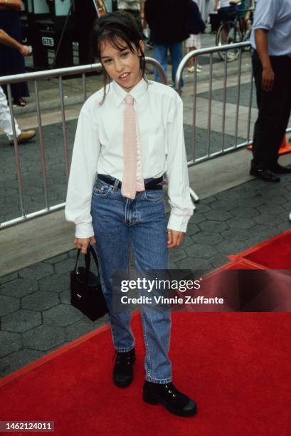 Lacey Chabert attends an event, circa 1990s.