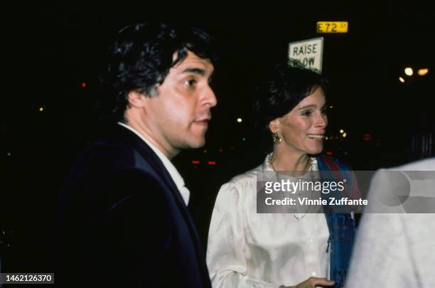 Patricio Castiole and Geraldine Chaplin attend an event, United States, circa 1990s.