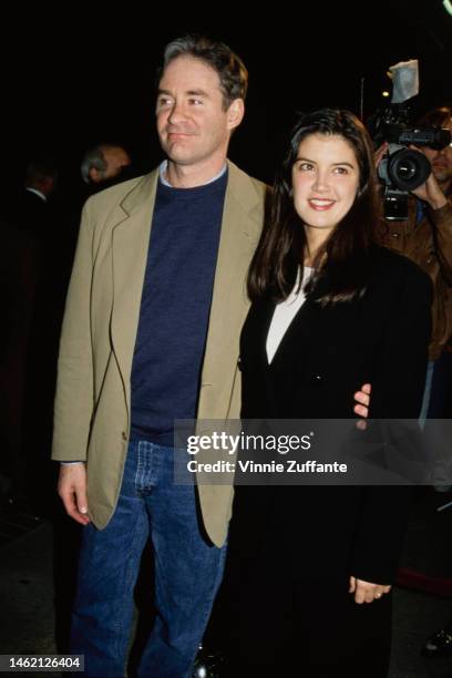 Kevin Kline and Phoebe Cates during "Bodies, Rest & Motion" Los Angeles Premiere at AMC Burbank 14 in Burbank, California, United States, April 1993.