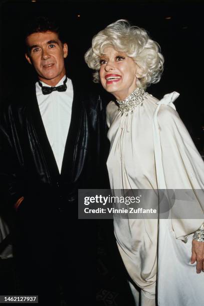 Alan Thicke and Carol Channing attend Night Of 100 Stars Party at the New York Hilton Hotel in New York City, New York, United States, 5th May 1990.