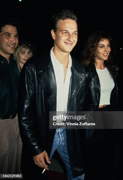 Josh Charles and date attend the "Threesome" Beverly Hills Premiere at the Academy Theatre in Beverly Hills, California, United States, 8th April...