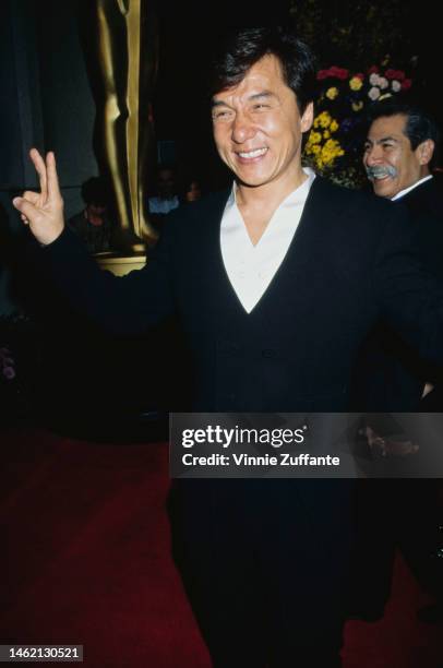 Jackie Chan arrives at the "Rumble in the Bronx" Hollywood Premiere at Mann's Chinese Theatre in Hollywood, California, United States, 8th February...