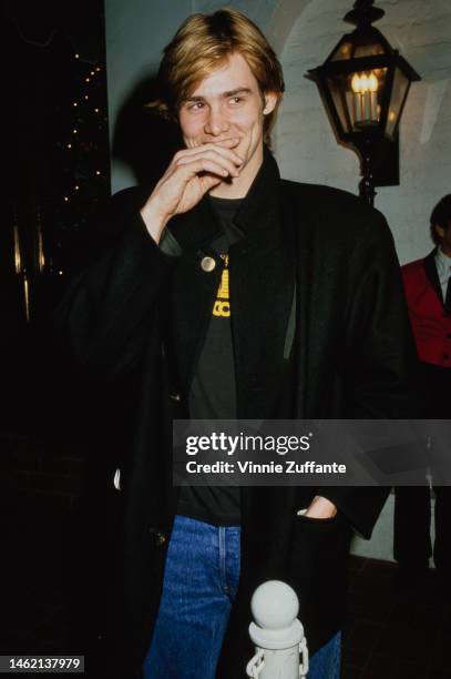 Jim Carrey attends "In Living Color" event, United States, 1990.