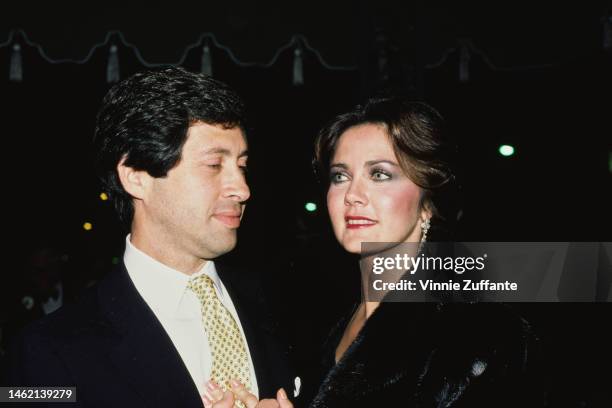 Lynda Carter and husband Robert Altman during Lynda Carter and Husband Robert Altman Sighting at Chasen's Restaurant in Beverly Hills, California,...