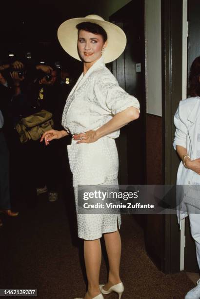 Lynda Carter during Bob Hope Easter Special at NBC Studios in Burbank, California, United States, 15th March 1987.