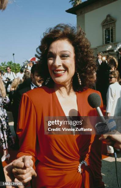 Dixie Carter attends 43rd Annual Primetime Emmy Awards, held at the Pasadena Civic Auditorium in Pasadena, California, 25th August 1991.