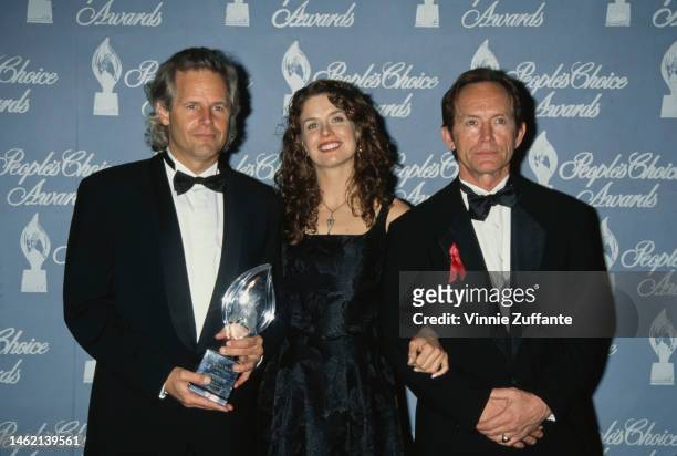 Chris Carter, Megan Gallagher and Lance Henriksen attend the 23rd Annual People's Choice Awards at the Barker Hangar, Santa Monica Air Center in...