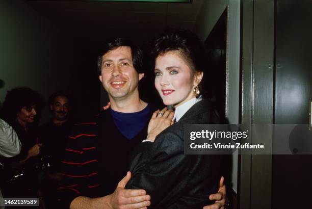 Robert A. Altman and Lynda Carter attend an event, United States, circa 1980s.