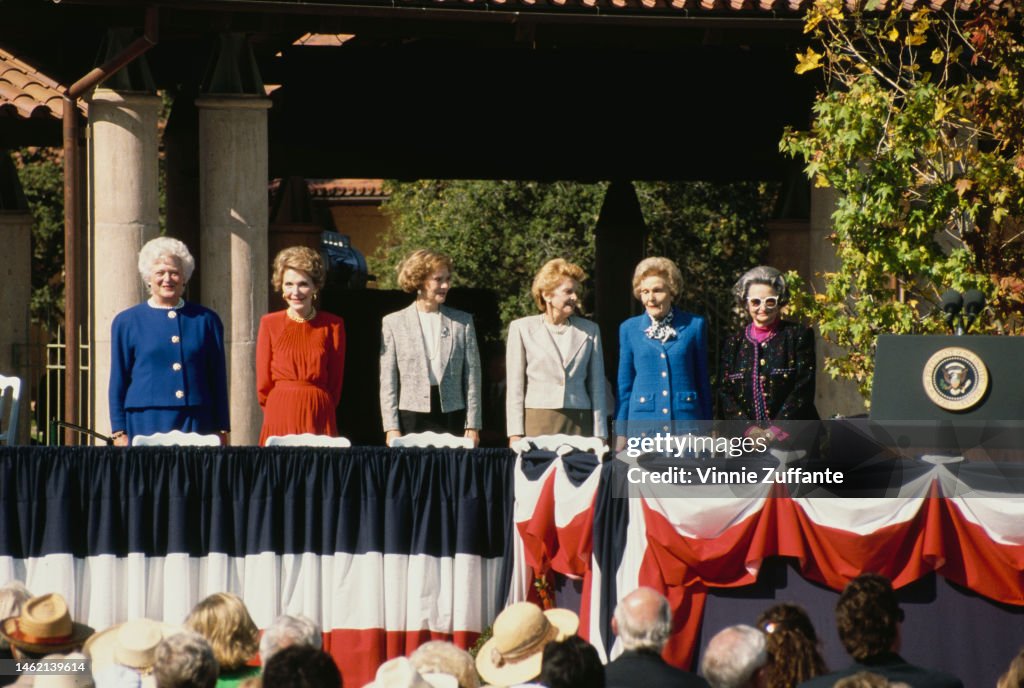First Ladies At The Dedication Of The Ronald Reagan Presidential Library