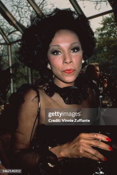 Diahann Carroll attends the wrap party for "Dynasty" at Chasen's Restaurant in Beverly Hills, California, United States, 3rd April 1984.