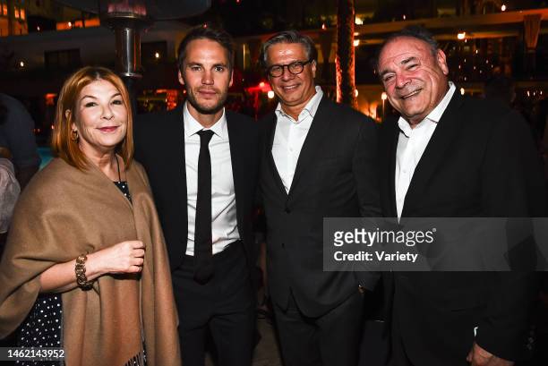 Terry Press, Taylor Kitsch, Anthony Ambrosio and Gil Schwartz