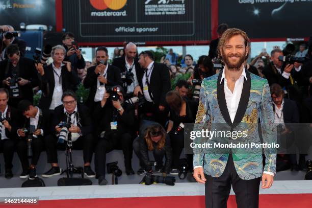 Italian actor Alessandro Borghi during the premiere of the film Mother presented in competition at the 74th Venice Film Festival. Venice , September...