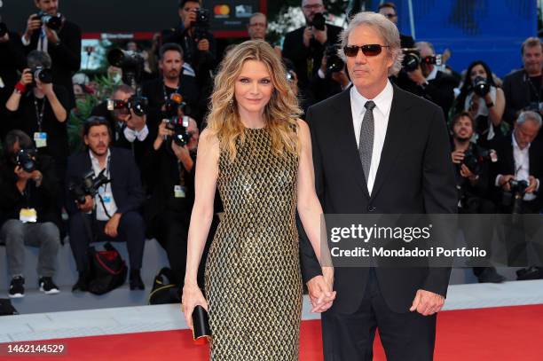 American film producer David E. Kelley and American actress Michelle Pfeiffer attends the premiere of Mother! movie. Venice , September 05th, 2017