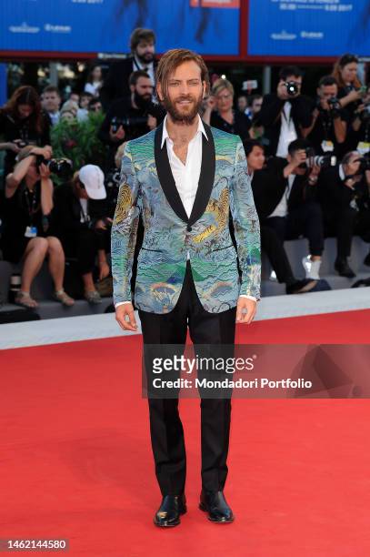 Italian actor Alessandro Borghi during the premiere of the film Mother presented in competition at the 74th Venice Film Festival. Venice , September...