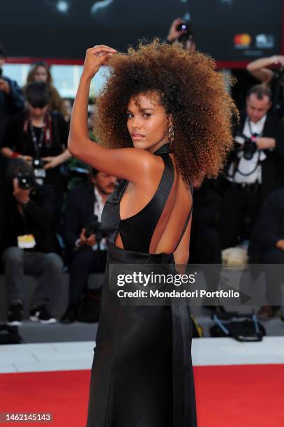 French model Tina Kunakey during the premiere of the film Mother presented in competition at the 74th Venice Film Festival. Venice , September 5th,...