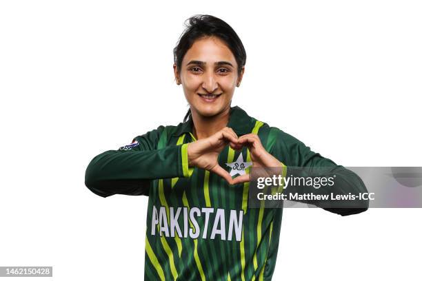 Bismah Maroof of Pakistan of Pakistan poses for a portrait prior to the ICC Women's T20 World Cup South Africa 2023 on February 03, 2023 in Cape...