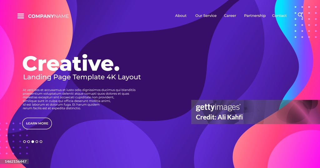 4k Landing Page Template Abstract Dynamic Modern Futuristic Multi