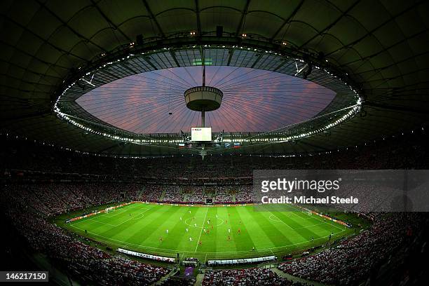 General view during the UEFA EURO 2012 group A match between Poland and Russia at The National Stadium on June 12, 2012 in Warsaw, Poland.