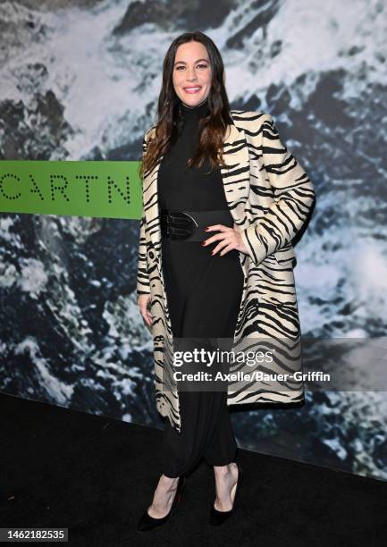 Liv Tyler attends the Stella McCartney X Adidas Party at Henson Recording Studio on February 02, 2023 in Los Angeles, California.