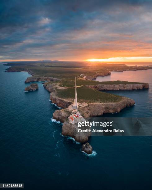 cape st. vincent lighthouse - faro portugal stock pictures, royalty-free photos & images