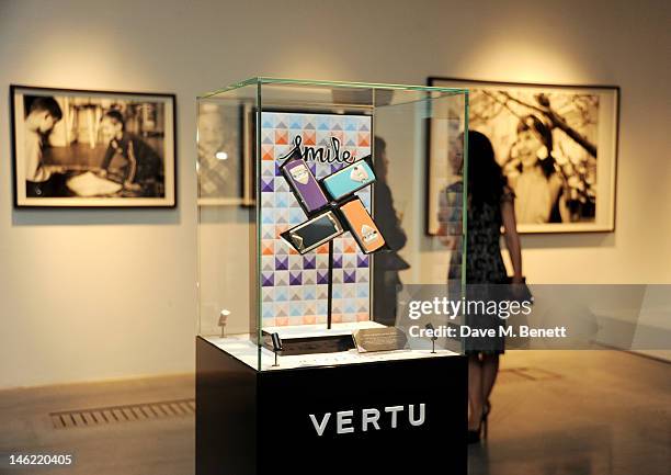 General view of the atmosphere as Vertu and Smile Train launch their first charity handset, the Constellation Smile, with a private viewing of...