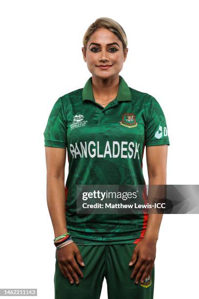 Jahanara Alam of Bangladesh poses for a portrait prior to the ICC Women's T20 World Cup South Africa 2023 on February 03, 2023 in Cape Town, South...