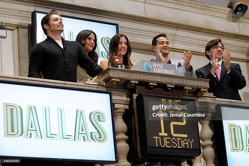 The Cast Of The New Series "Dallas" Visits The New York Stock Exchange