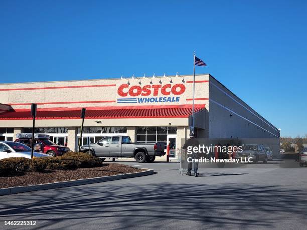 Photo of the exterior of Costco at 125 Beacon Drive in Holbrook, New York, as pictured on February 2, 2023.