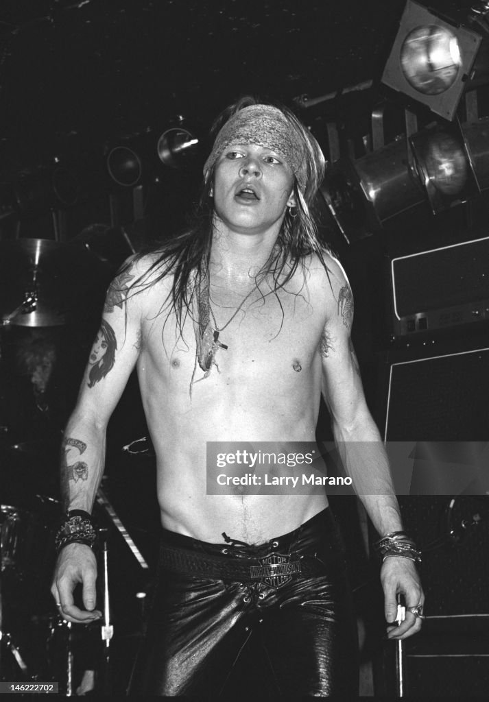 Axcel Rose Axl Rose of Guns N Roses performs at Sundance On October 16, 1987 In ...