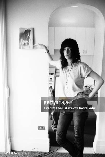 Poet and singer Patti Smith poses for a portrait on May 4, 1971 at the Chelsea Hotel in New York City, New York.