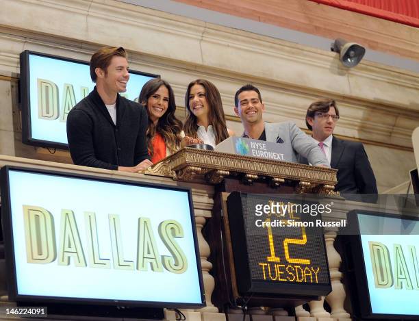 Josh Henderson, Jordana Brewster, Julie Gonzalo and Jesse Metcalfe, the cast of the new series "Dallas", join VP of NYSE Euronext Gregg Krowitz to...
