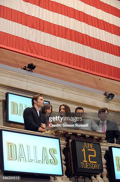 Josh Henderson, Jordana Brewster, Julie Gonzalo and Jesse Metcalfe, the cast of the new series "Dallas", join VP of NYSE Euronext Gregg Krowitz to...