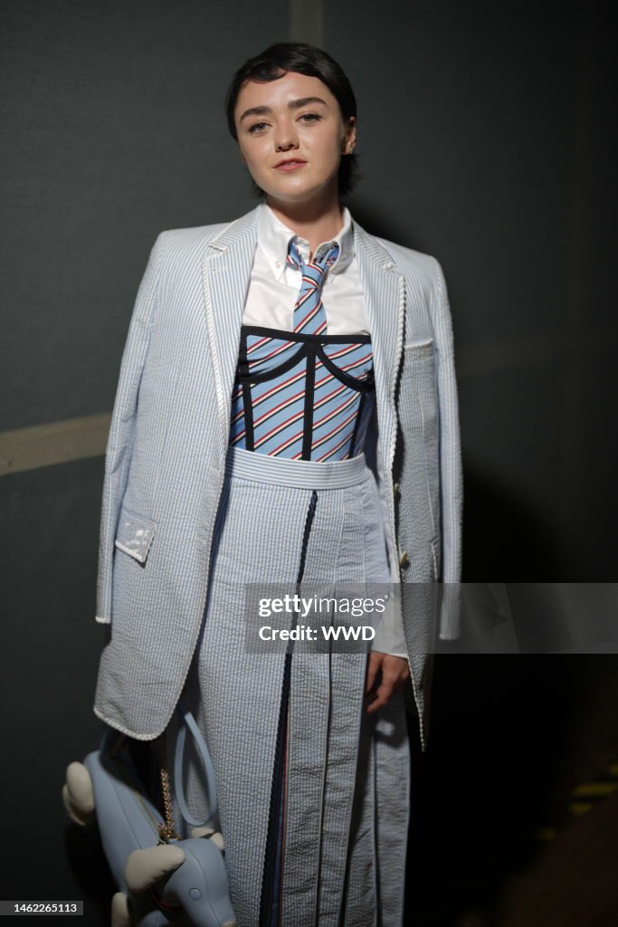 Maisie Williams at the Thom Browne Fall 2023 Couture Collection... News ...