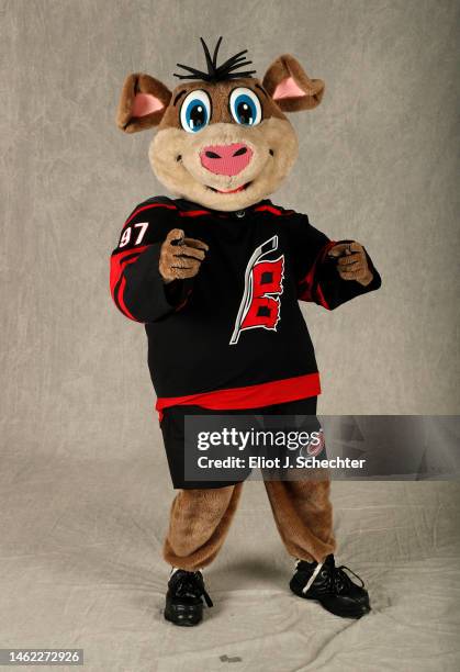 Stormy of the Carolina Hurricanes poses for a portrait at Bahia Mar Hotel on February 03, 2023 in Ft. Lauderdale, Florida.