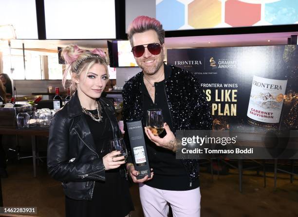 Alexa Bliss and Ryan Cabrera attend the GRAMMY Gift Lounge during the 65th GRAMMY Awards At Tom's Watch Bar on February 03, 2023 in Los Angeles,...