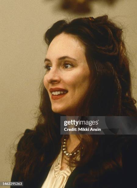 Portrait of American actress Madeleine Stowe for the film 'The Proposition' at Castle Hill, Ipswich, Massachusetts, September 1997.