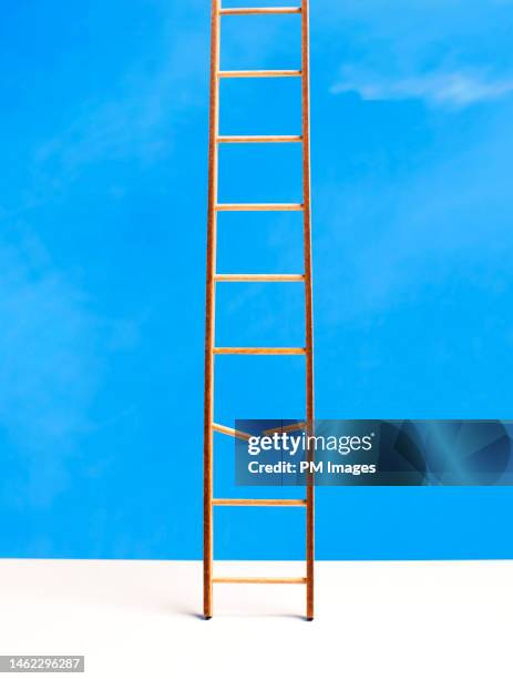 Ladder with broken rung