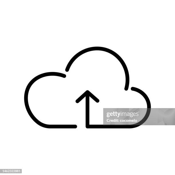 line icon, cloud technology. - data center white stock illustrations