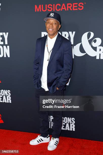 Russell Simmons attends MusiCares Persons of the Year Honoring Berry Gordy and Smokey Robinson at Los Angeles Convention Center on February 03, 2023...