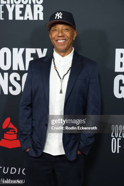 Russell Simmons attends MusiCares Persons of the Year Honoring Berry Gordy and Smokey Robinson at Los Angeles Convention Center on February 03, 2023...