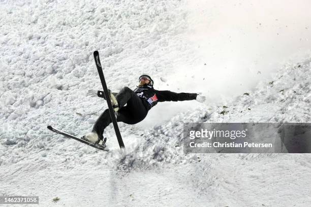 Justin Schoenefeld of Team United States competes during Men's Aerials Qualifications on day two of the Intermountain Healthcare Freestyle...